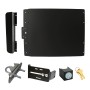 Lockey ED50B Edge Panic Shield Safety Kit (Black) - Shield, Strike Bracket, Key Box, Key Cylinder, Latch Protector, Jamb Stop