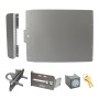 Lockey ED50S Edge Panic Shield Safety Kit (Silver) - Shield, Strike Bracket, Key Box, Key Cylinder, Latch Protector, Jamb Stop