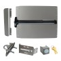 Lockey ED52S Edge Panic Shield Safety Kit (Silver) - Shield, Panic Bar, Strike Bracket, Key Box, Key Cylinder, Latch Protector, Jamb Stop