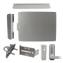 Lockey ED60S Edge Panic Shield Security Kit (Silver) - Shield, Strike Bracket, Gate Box, Panic Trim, Latch Protector, Jamb Stop, Max Guard