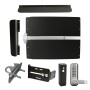 Lockey ED61B Edge Panic Shield Security Kit (Black) - Shield, Panic Bar, Strike Bracket, Gate Box, Panic Trim, Latch Protector, Jamb Stop, Max Guard