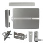 Lockey ED61S Edge Panic Shield Security Kit (Silver) - Shield, Panic Bar, Strike Bracket, Gate Box, Panic Trim, Latch Protector, Jamb Stop, Max Guard