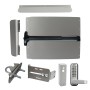 Lockey ED62S Edge Panic Shield Security Kit (Silver) - Shield, Panic Bar, Strike Bracket, Gate Box, Panic Trim, Latch Protector, Jamb Stop, Max Guard