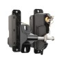 Keystone 2-Sided Black Zinc Diecast Metal Key Lockable Latch (Keyed Alike) - KLADV-M2-BK-KA