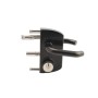 Locinox Surface-Mounted US Mortise Cylinder Gate Lock with Aluminum Handle for 1-1/2" to 2" Square Profiles (RAL 9005 Jet Black, Keyed Alike) - LUKY40J5LGMAB-9005