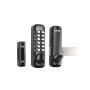 Lockey M220 Mechanical Keyless Single Combination Deadbolt/Slide Bolt Lock with Key Override - Jet Black Marine Grade