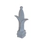 Nationwide 1" Aluminum Triad Finial - Sandblast Finish - NW6204-SBL
