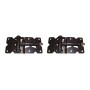 Nationwide 6 1/4" Horizontally Adjustable Standard to Narrow Gate Hinge Pair with Stainless Steel Screws (Black) - NW171NASCA-SSB 