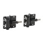 Nationwide 3.3" Self-Closing Small Profile Adjustable Hinge Pair with Stainless Steel Self-Drilling Screws (Black) - NW171SCP5-SSBD 