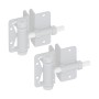 Nationwide 3.3" Self-Closing Small Profile Adjustable Hinge Pair with Stainless Steel Self-Drilling Screws (White) - NW171SCP5-SSWD 
