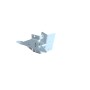 Nationwide Two-Side Activated Narrow Strike Flange Latch with Long Thumb Latch & Return Spring (White) - NW6068AL-SSW 