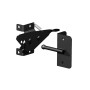 Nationwide Two-Side Activated Narrow Strike Flange Latch with Long Thumb Latch & Return Spring (Black) - NW6068AL-SSB 