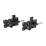 Nationwide Horizontally Adjustable Wrap-Around Gate Hinge Pair for 2" Gate Frames (Black) - NW6082BSCP-SSB