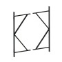 Nationwide Black Wood Gate Steel Frame w/ Short Attached Hinges for 3' to 4' Gates - NW6260-SB-BK