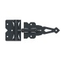 Nationwide Heavy Duty Stainless Steel Adjustable Self-Closing T-Hinge with Stainless Steel Self-Drilling Screws (Black) - NWSS-HDT-SC-BKD 