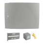 Lockey PS50S Panic Shield Safety Kit (Silver) - Shield, Strike Bracket, Key Box, Key Cylinder