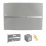 Lockey PS51SL Panic Shield Safety Kit (Silver) - Shield, Panic Bar, Strike Bracket, Key Box, Key Cylinder