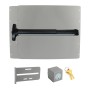 Lockey PS52S Panic Shield Safety Kit (Silver) - Shield, Panic Bar, Strike Bracket, Key Box, Key Cylinder